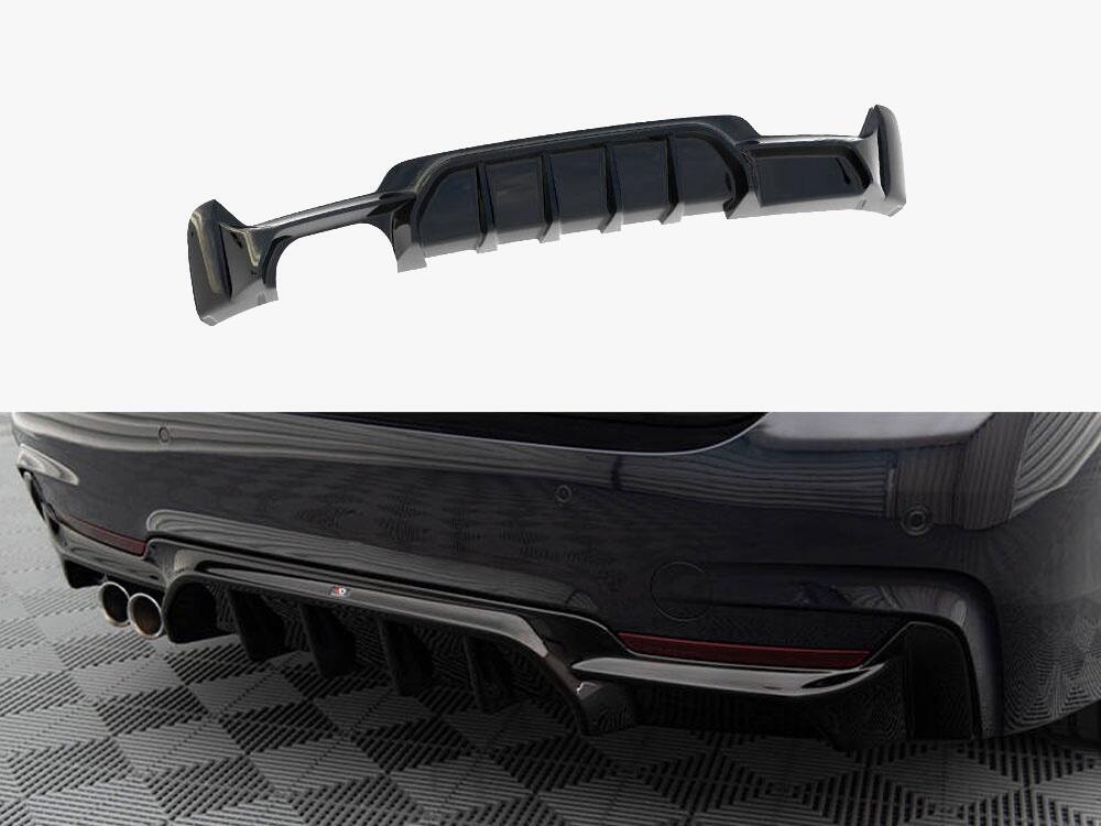 Rear Valance BMW 4 Coupe / Gran Coupe / Cabrio M-Pack F32 / F36 / F33 (Version with exhaust on one side)