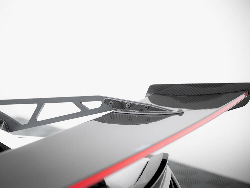 Carbon Spoiler With Upper Swan Mounting + LED Chevrolet Corvette Stingray / Grand Sport C7