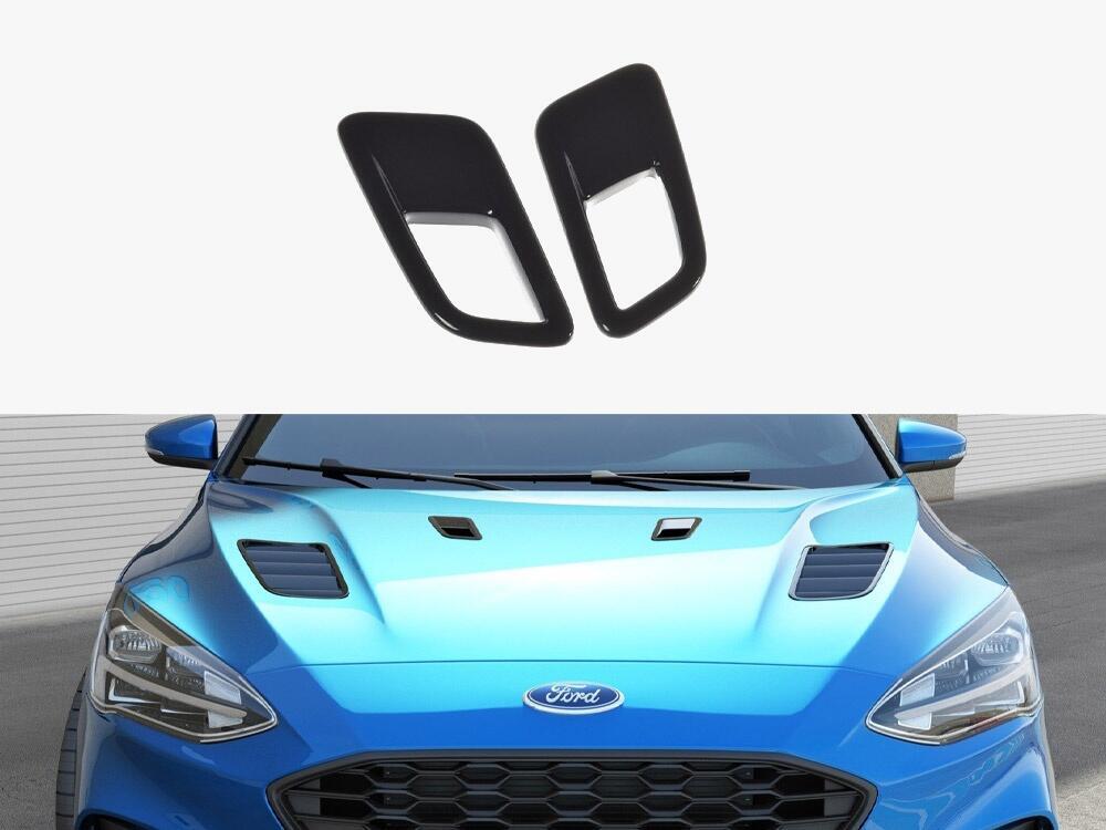 Bonnet Vents (Smaller Ones) Ford Focus MK4 St-line (2018-UP) - Carbon Look