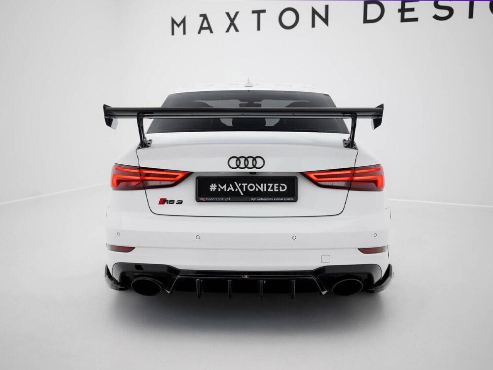 Carbon Spoiler With External Brackets Uprights Audi A3 / A3 S-Line / S3 / RS3 Sedan 8V / 8V Facelift