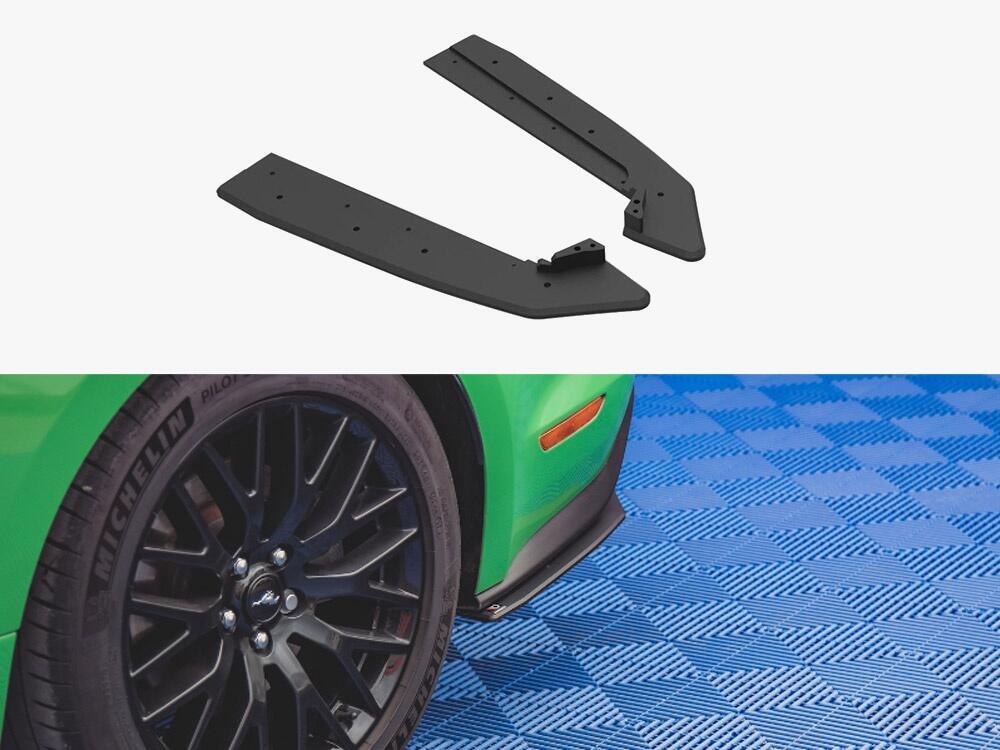 Street PRO Rear Side Splitters V.1 Ford Mustang GT MK6 Facelift - Black-Red