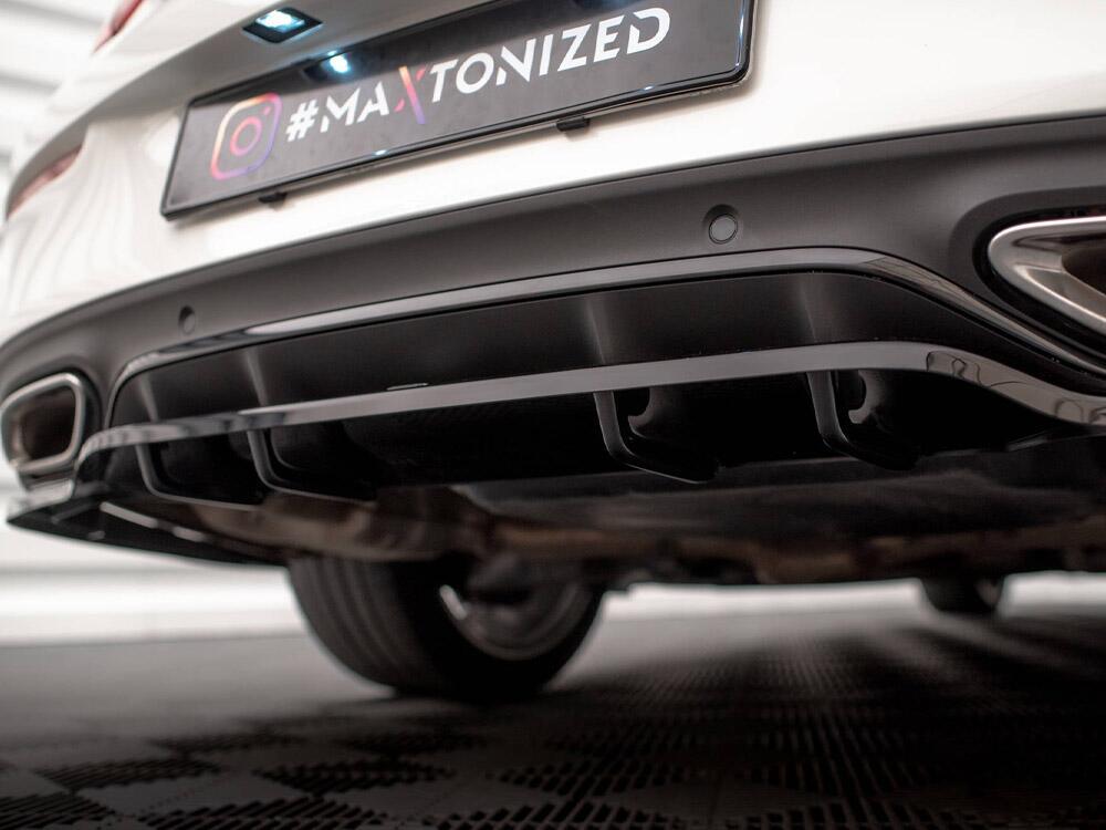 Rear Splitter (Vertical Bars) Mercedes C Coupe AMG-Line C205 Facelift