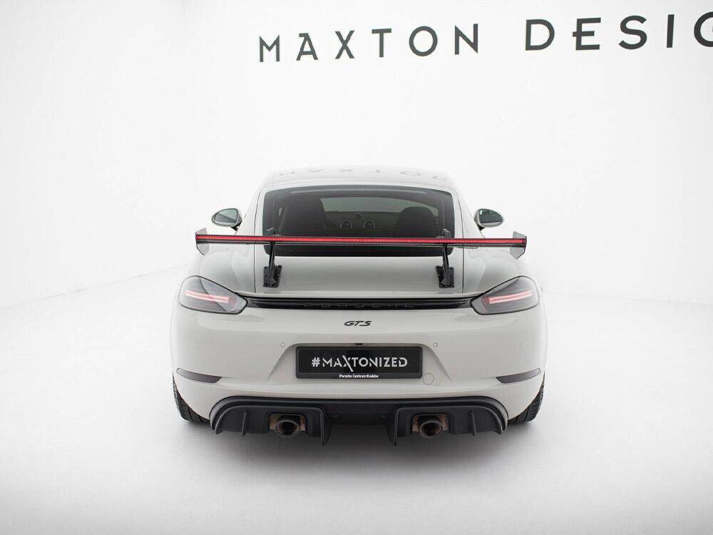 Carbon Spoiler With Upper Swan Mounting V.2 + LED Porsche 718 Cayman GTS 982c