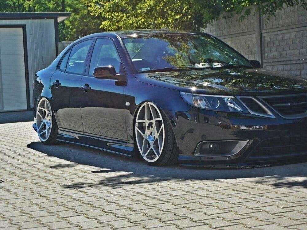 Side Skirts Diffusers SAAB 9-3 Turbo X / Aero Facelift - Carbon Look