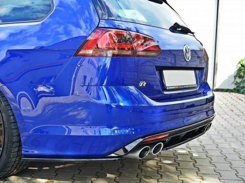 Central Rear Splitter VW Golf R Mk7 Estate - Carbon Look