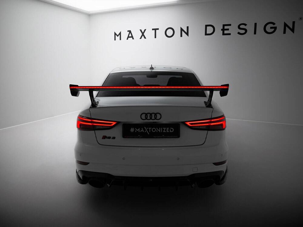 Carbon Spoiler With External Brackets Uprights + LED Audi A3 / A3 S-Line / S3 / RS3 Sedan 8V / 8V Facelift