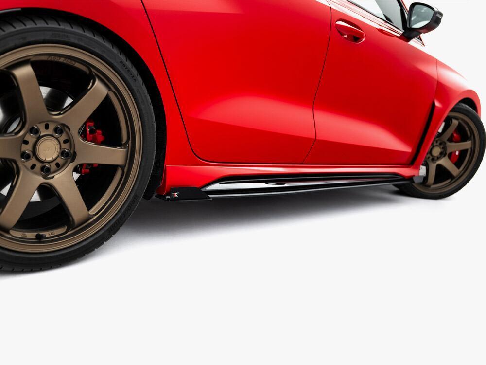 Street PRO Side Skirt Diffusers + Flaps Audi RS3 Sedan 8Y Facelift