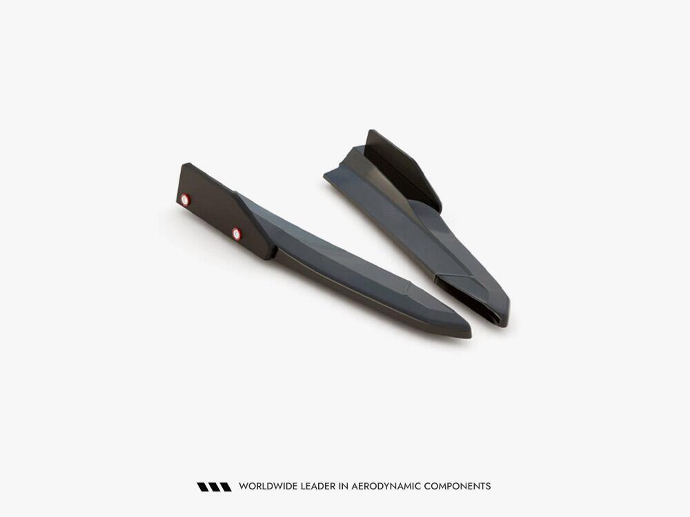Rear Side Splitters V.4 + Flaps Skoda Octavia RS Combi / Liftback Mk4 / Mk4 Facelift