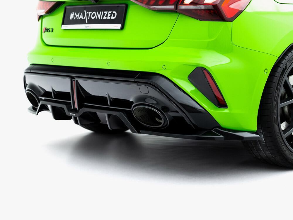 Rear Splitter (Vertical Bars) V.2 Audi RS3 Sportback 8Y Facelift