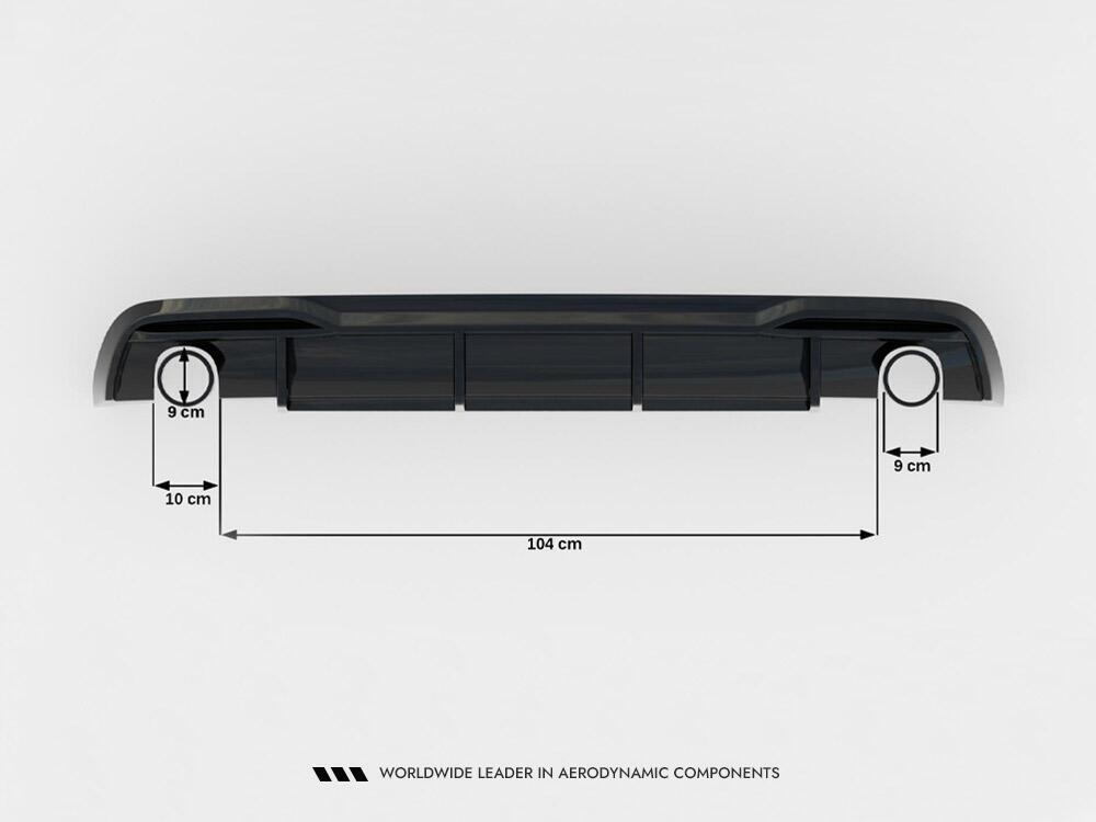 Rear Valance Audi A5 Sportback 8T Facelift (Version with single exhausts on both sides)