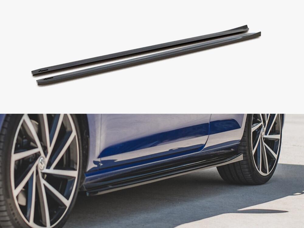 Side Skirts Diffusers V.4 Volkswagen Golf R / R-Line Mk7 Facelift