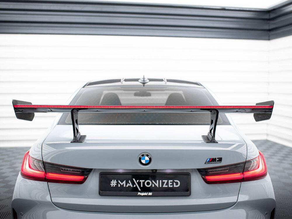 Carbon Spoiler With Internal Brackets Uprights + LED BMW M3 G80 / M340i G20 / 3 M-Pack G20 / 3 Standard G20