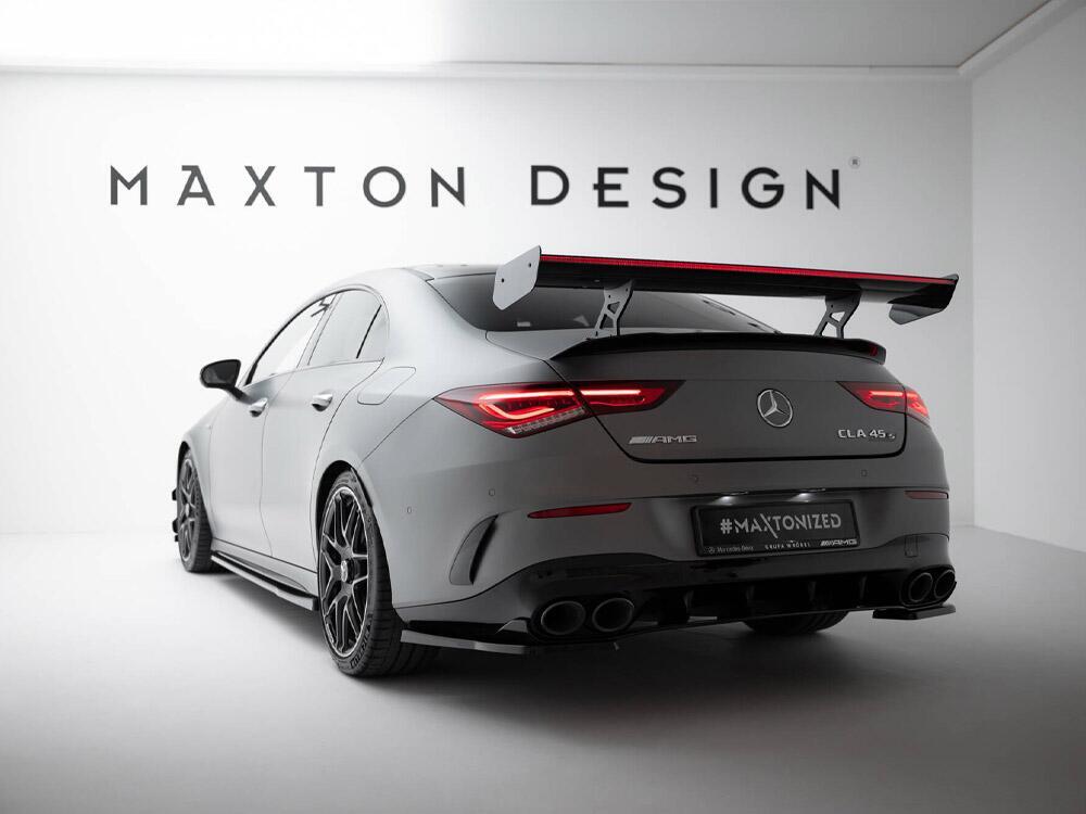 Carbon Spoiler With Internal Brackets Uprights + LED Mercedes-Benz CLA Coupe C118 / C118 Facelift