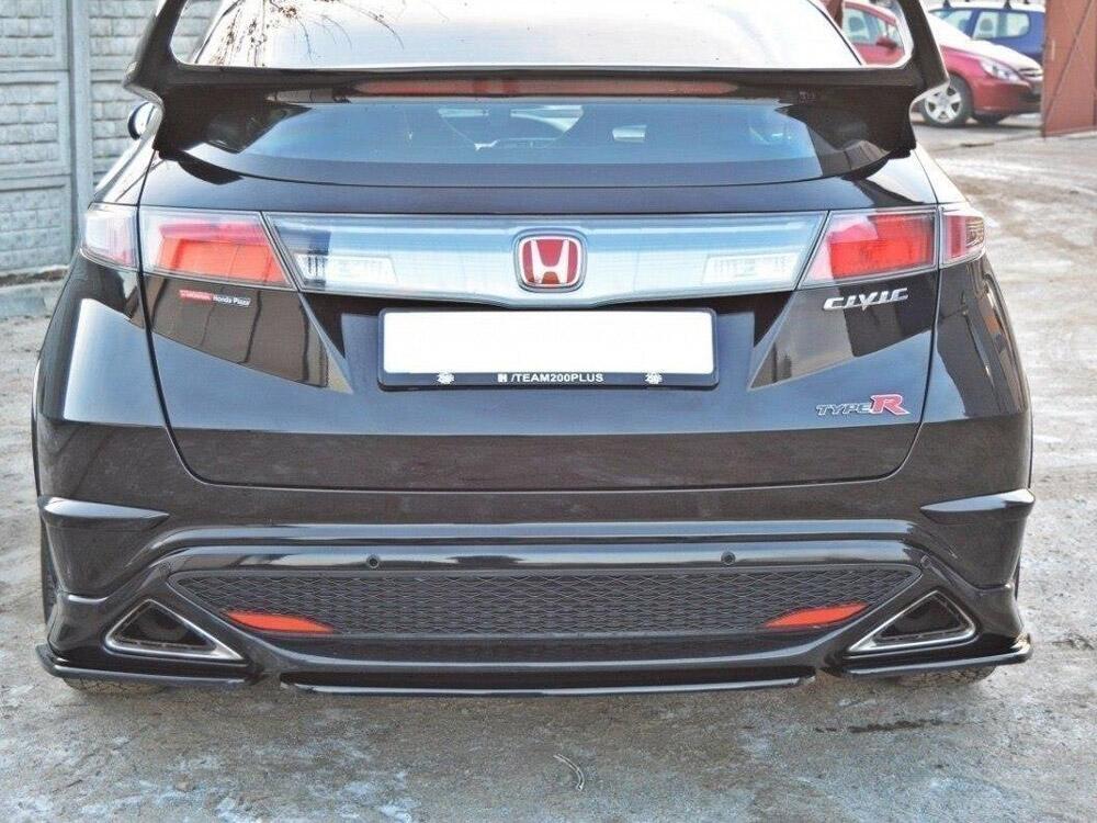 Central Rear Splitter Honda Civic VIII Type S/R (Without Vertical Bars) - Textured