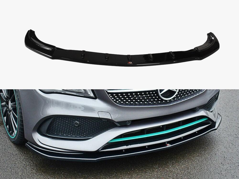 Front Splitter V.1 Mercedes-Benz CLA C117 AMG-Line Facelift - Carbon Look