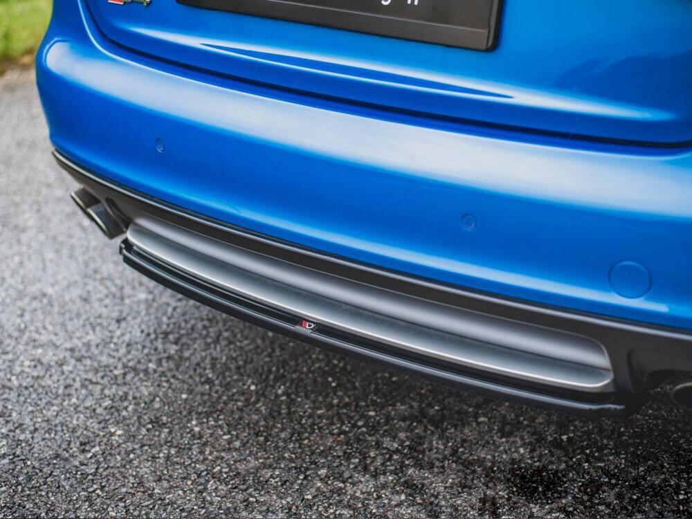 Central Rear Splitter Audi S4/ A4 S-line B8 Sedan (2008-2011) - Carbon Look
