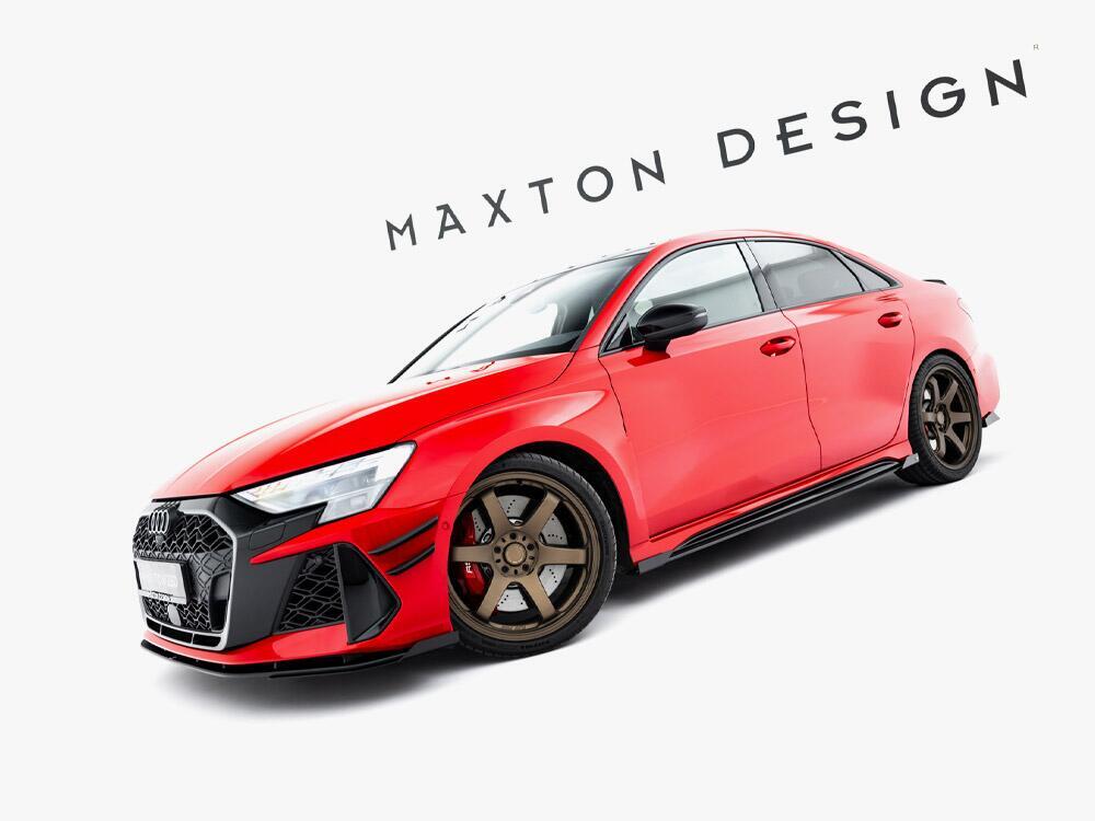 Street PRO Side Skirt Diffusers + Flaps Audi RS3 Sedan 8Y Facelift