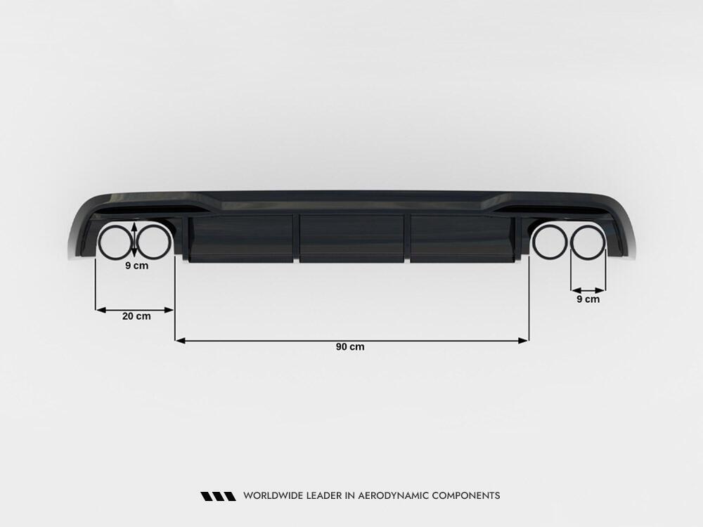 Rear Valance Audi A5 Sportback 8T Facelift (Version with dual exhausts on both sides)