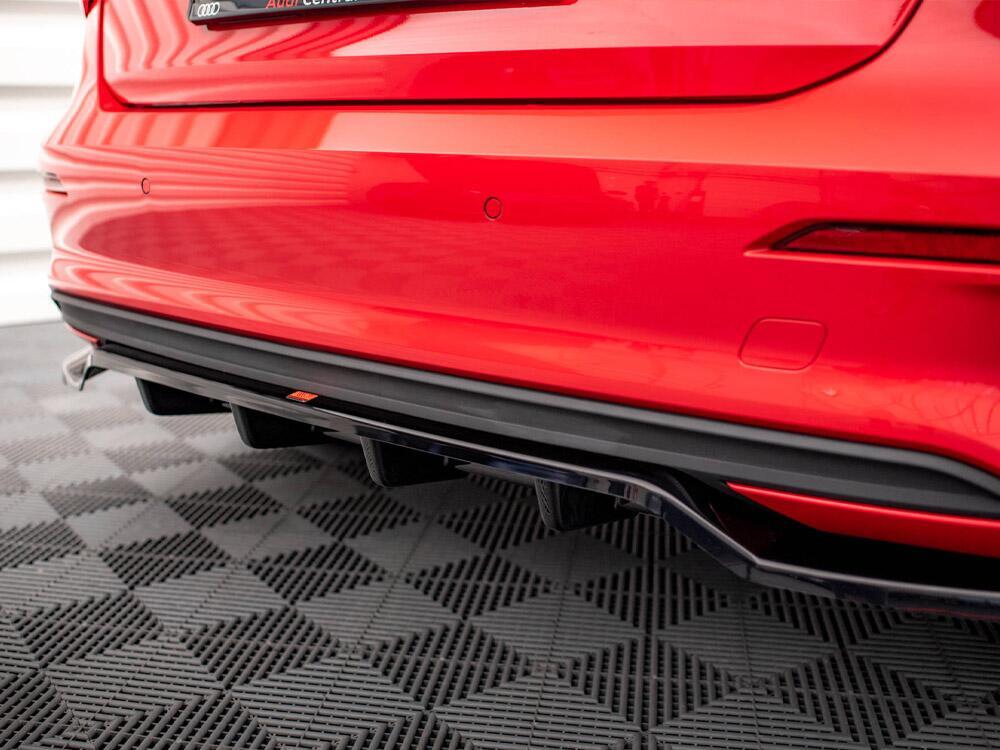 Central Rear Splitter (Vertical Bars) Audi A3 Sportback 8Y