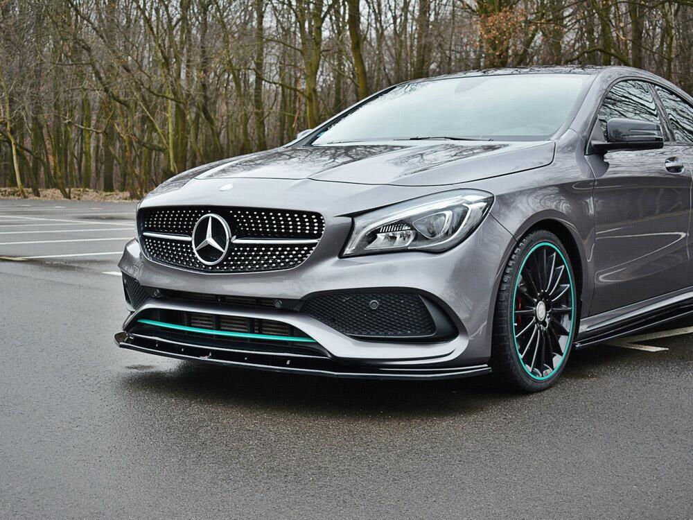Front Splitter V.1 Mercedes-Benz CLA C117 AMG-Line Facelift - Carbon Look
