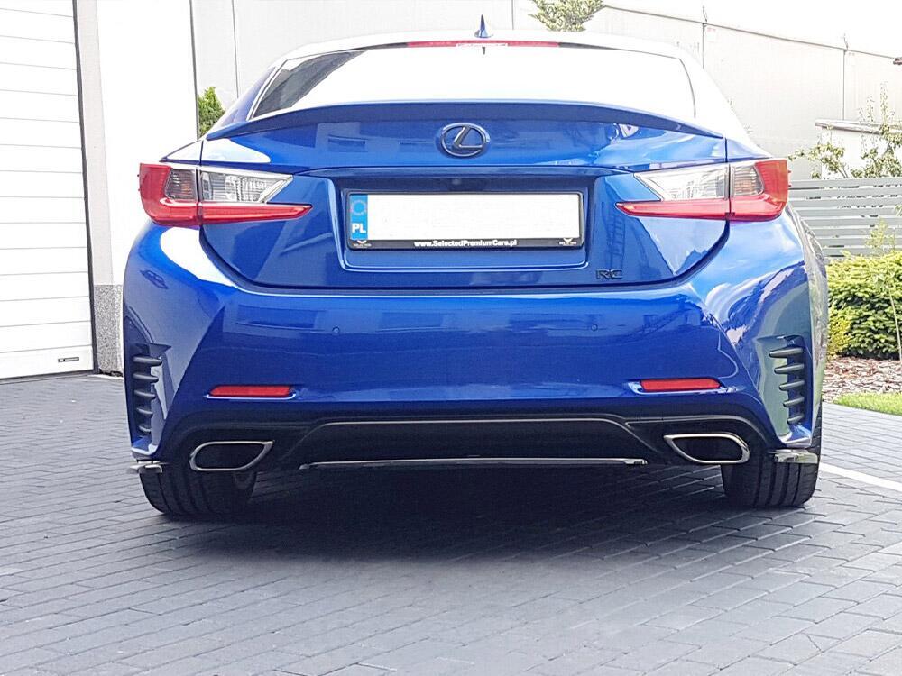 Central Rear Splitter (Without Vertical Bars) Lexus RC (2014-UP) - Carbon Look