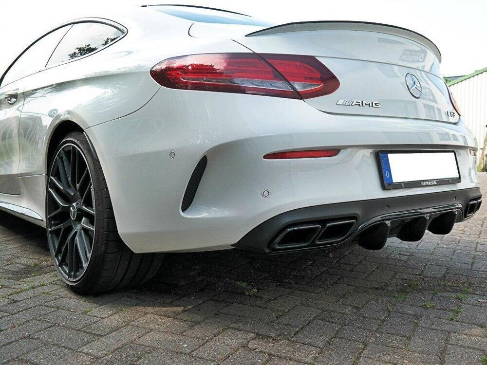 Rear Valance Mercedes C 205 63 AMG Coupe (2016-2018) - Carbon Look