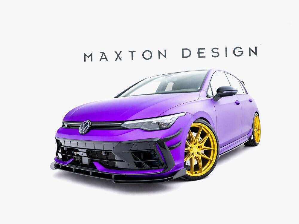 Street PRO Front Splitter + Flaps Volkswagen Golf R Mk8 Facelift