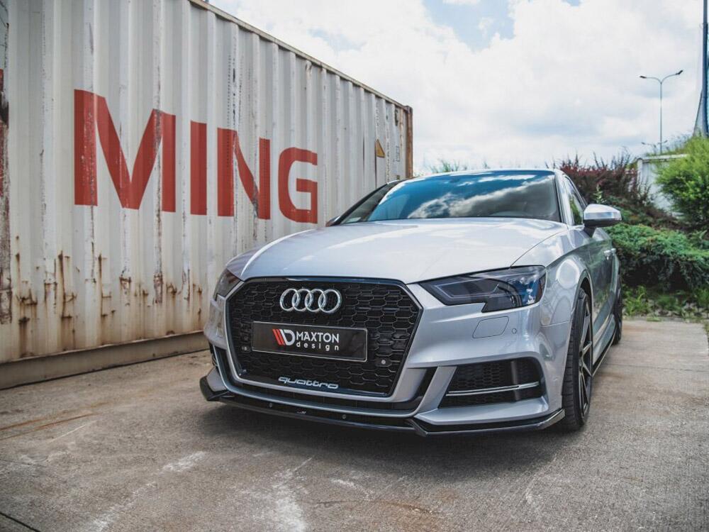 Front Splitter V.3 Audi S3 / A3 S-Line 8V Facelift Sedan (2016-2020)