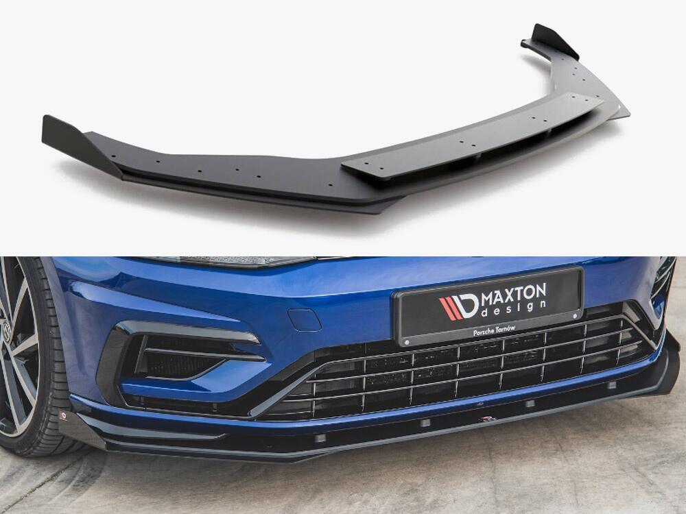 Street PRO Front Splitter + Flaps Volkswagen Golf R / R-Line Mk7 Facelift