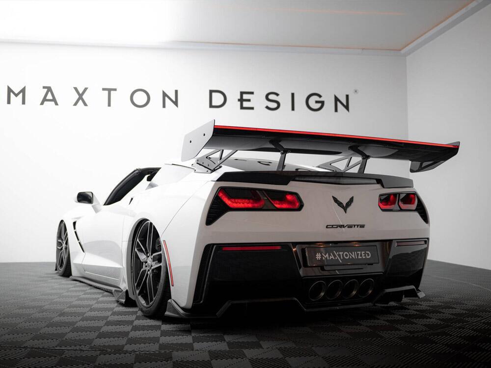 Carbon Spoiler With Upper Swan Mounting + LED Chevrolet Corvette Stingray / Grand Sport C7