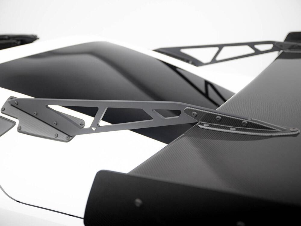 Carbon Spoiler With Upper Swan Mounting + LED Chevrolet Corvette Stingray / Grand Sport C7