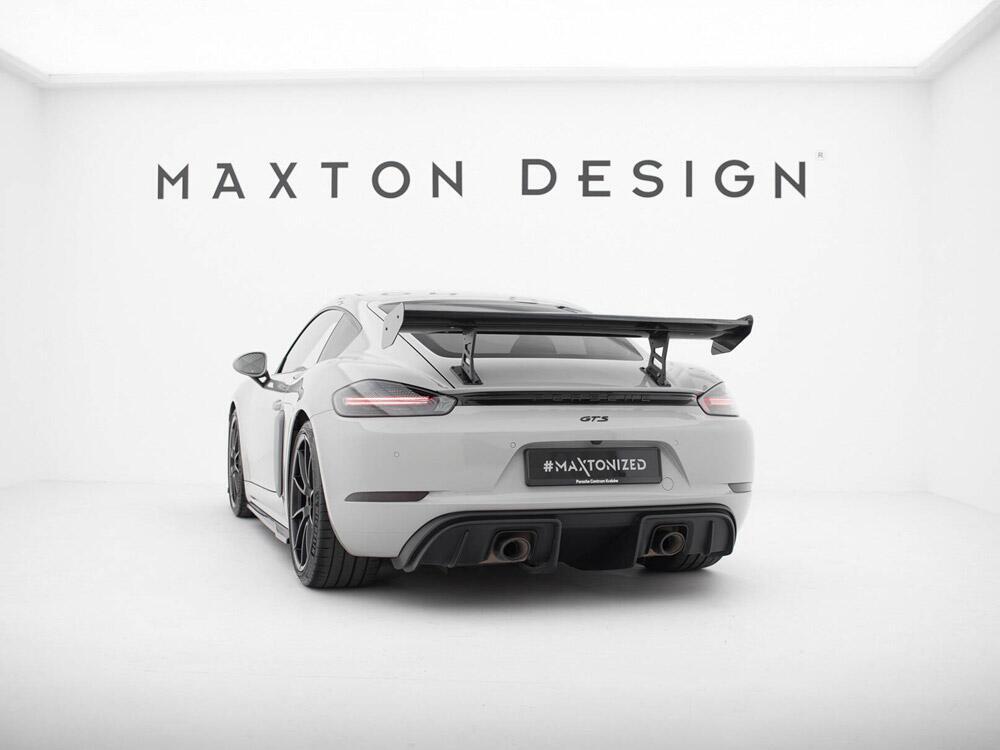 Carbon Spoiler With Internal Brackets Uprights V.1 Porsche 718 Cayman GTS 982c