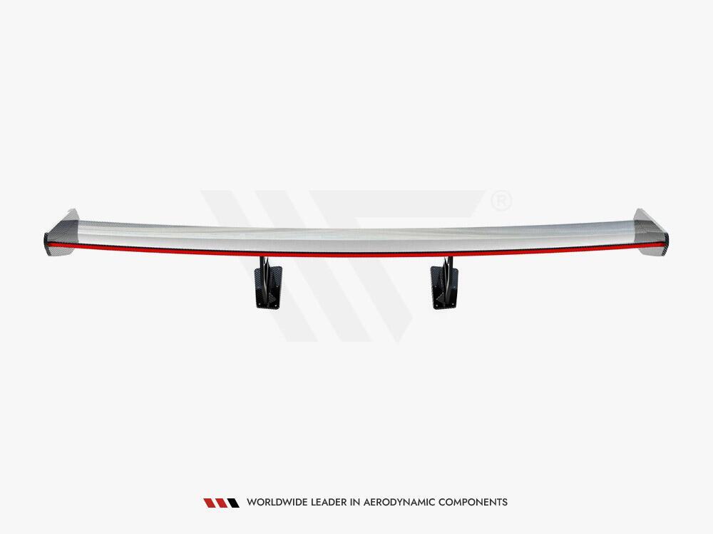 Carbon Spoiler With Internal Brackets Uprights V.2 + LED Porsche 718 Cayman GTS 982c