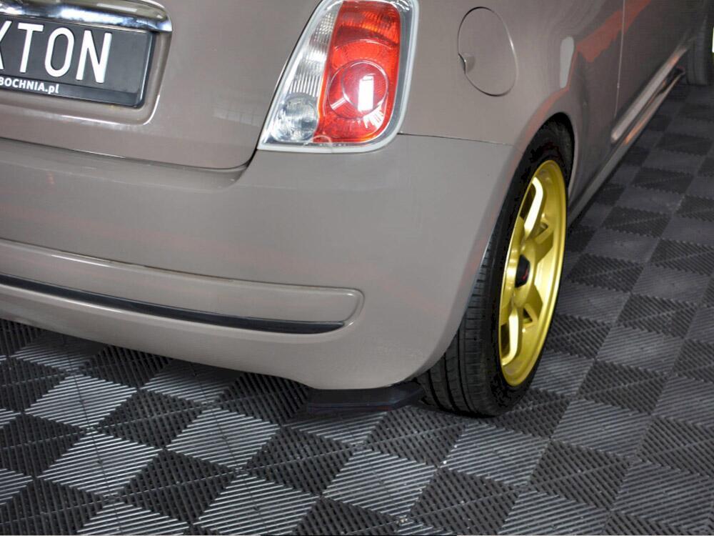 Rear Side Splitters Fiat 500 Pre-facelift (2007-2014) - Carbon Look