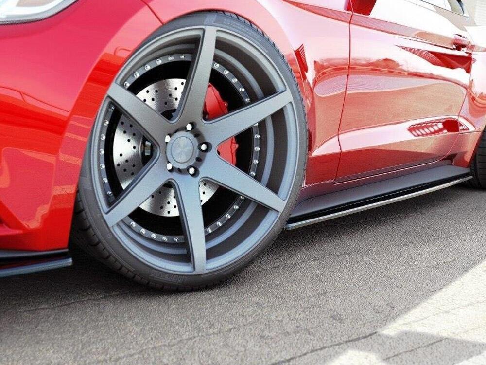 Side Skirts Diffusers Ford Mustang Mk6 (2014-2017) - Textured
