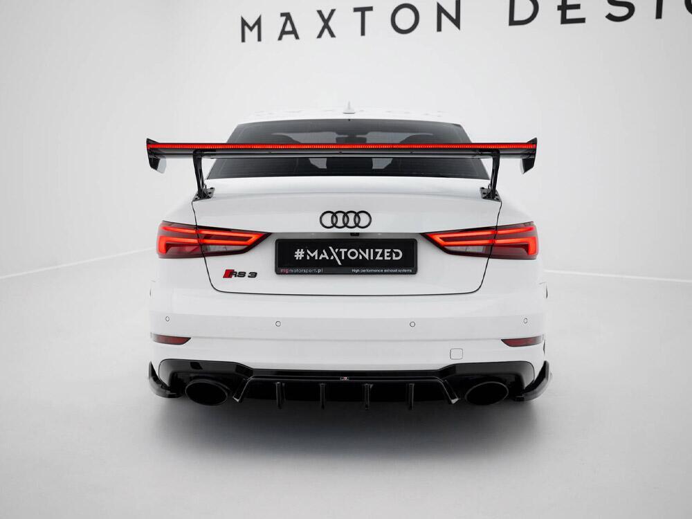Carbon Spoiler With External Brackets Uprights + LED Audi A3 / A3 S-Line / S3 / RS3 Sedan 8V / 8V Facelift