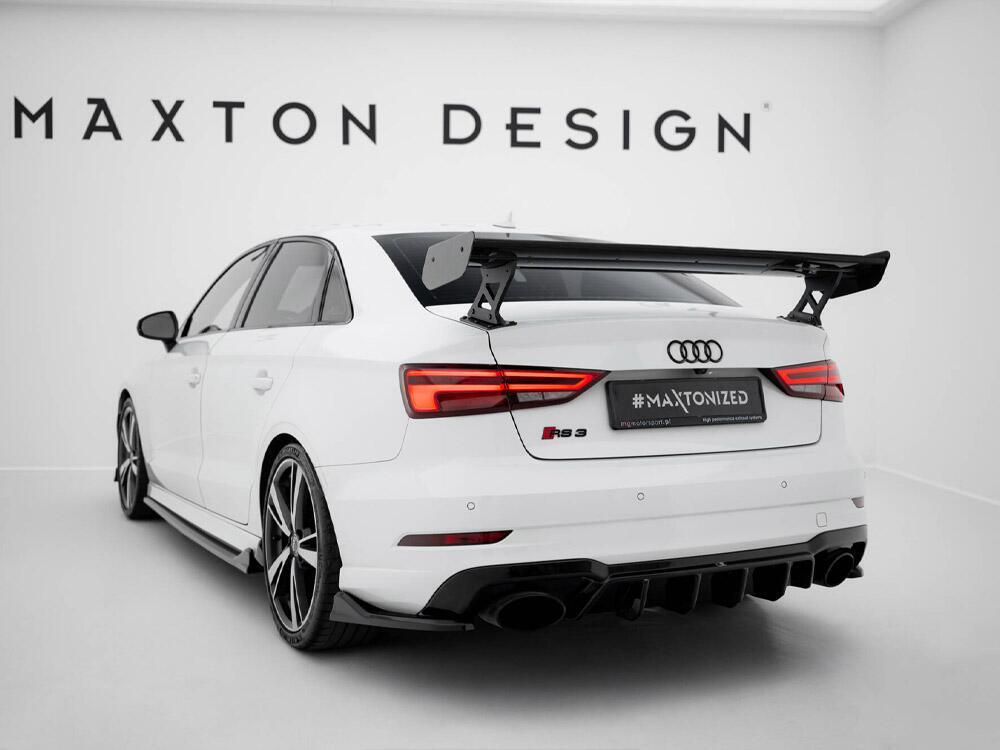 Carbon Spoiler With External Brackets Uprights Audi A3 / A3 S-Line / S3 / RS3 Sedan 8V / 8V Facelift
