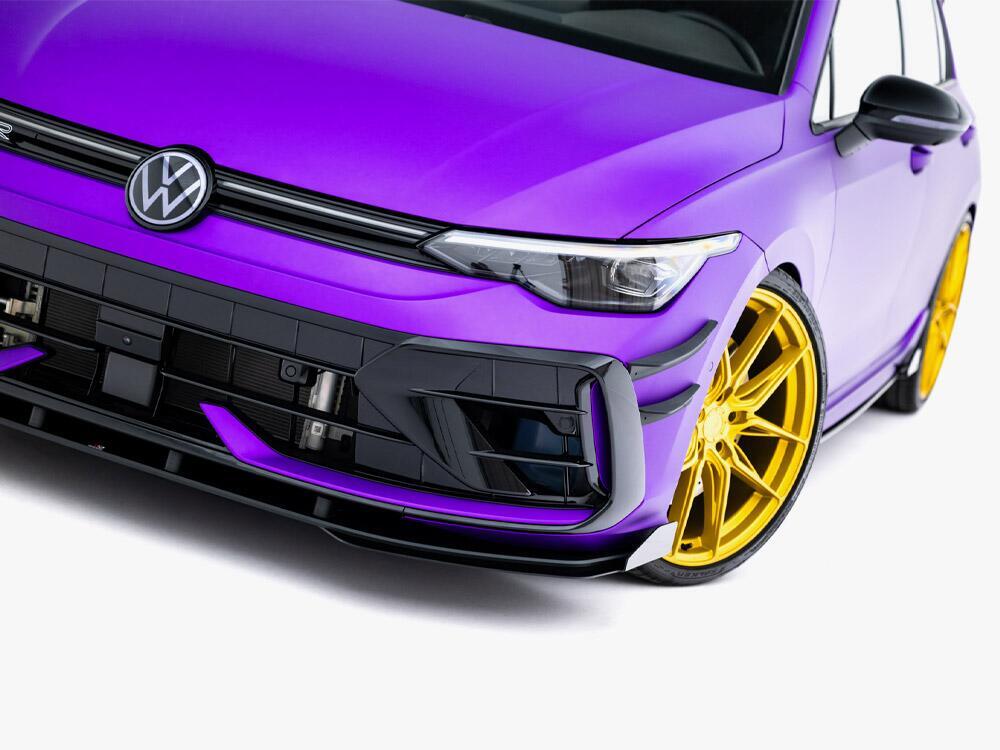Street PRO Front Splitter + Flaps Volkswagen Golf R Mk8 Facelift