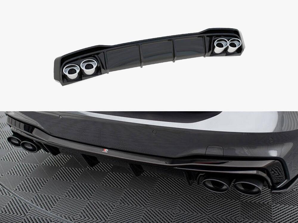 Rear Valance + Exhaust Ends Imitation Audi A7 S-Line C8 / S7 C8 / C8 Facelift / S7 Facelift