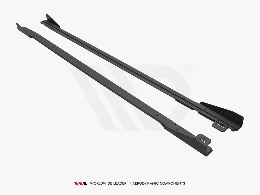 Street PRO Side Skirts Diffusers V.1 + Flaps Ford Mustang GT Mk6 Facelift