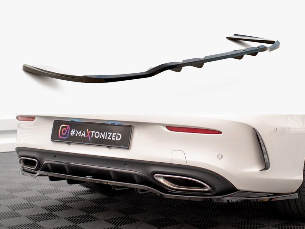 Rear Splitter (Vertical Bars) Mercedes C Coupe AMG-Line C205 Facelift