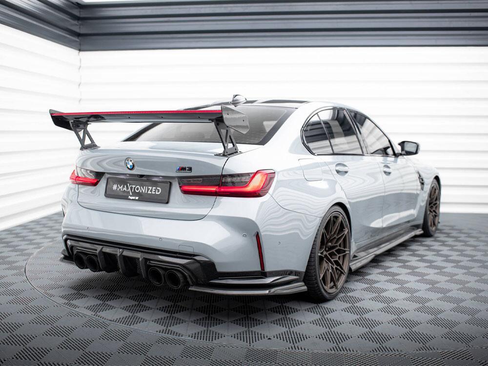 Carbon Spoiler With External Brackets Uprights + LED BMW M3 G80 / M340i G20 / 3 M-Pack G20 / 3 Standard G20