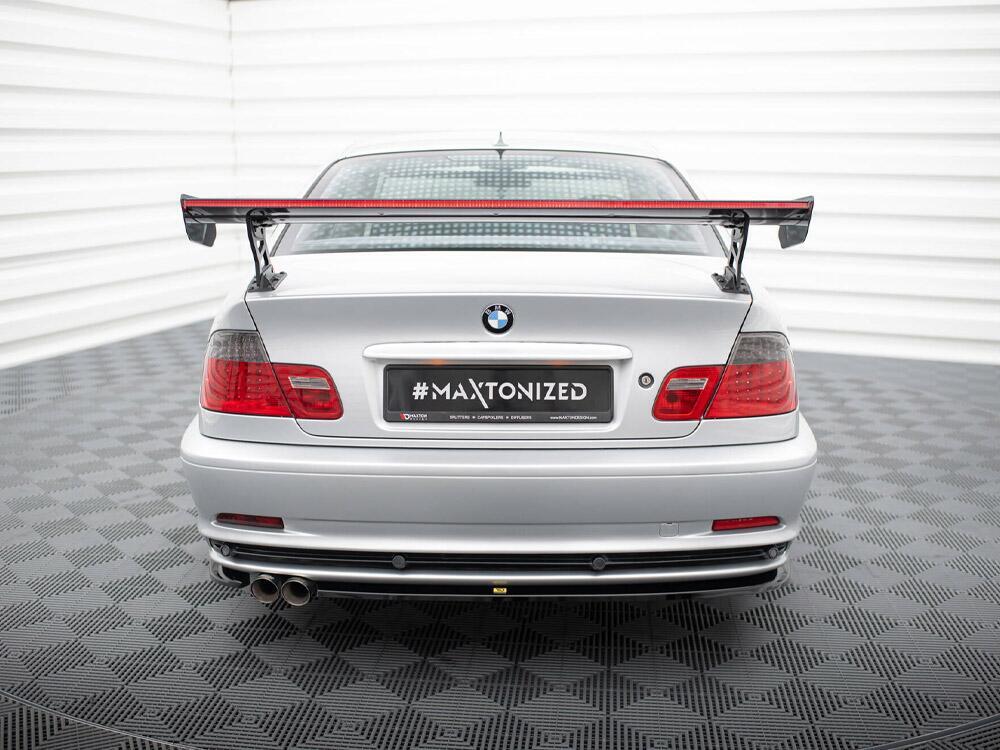 Carbon Spoiler With External Brackets Uprights + LED BMW 3 Coupe E46