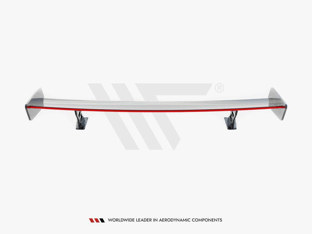 Carbon Spoiler With External Brackets Uprights + LED BMW 3 Coupe E46
