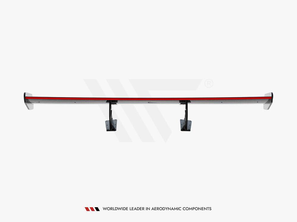 Carbon Spoiler With Internal Brackets Uprights V.2 + LED Porsche 718 Cayman GTS 982c
