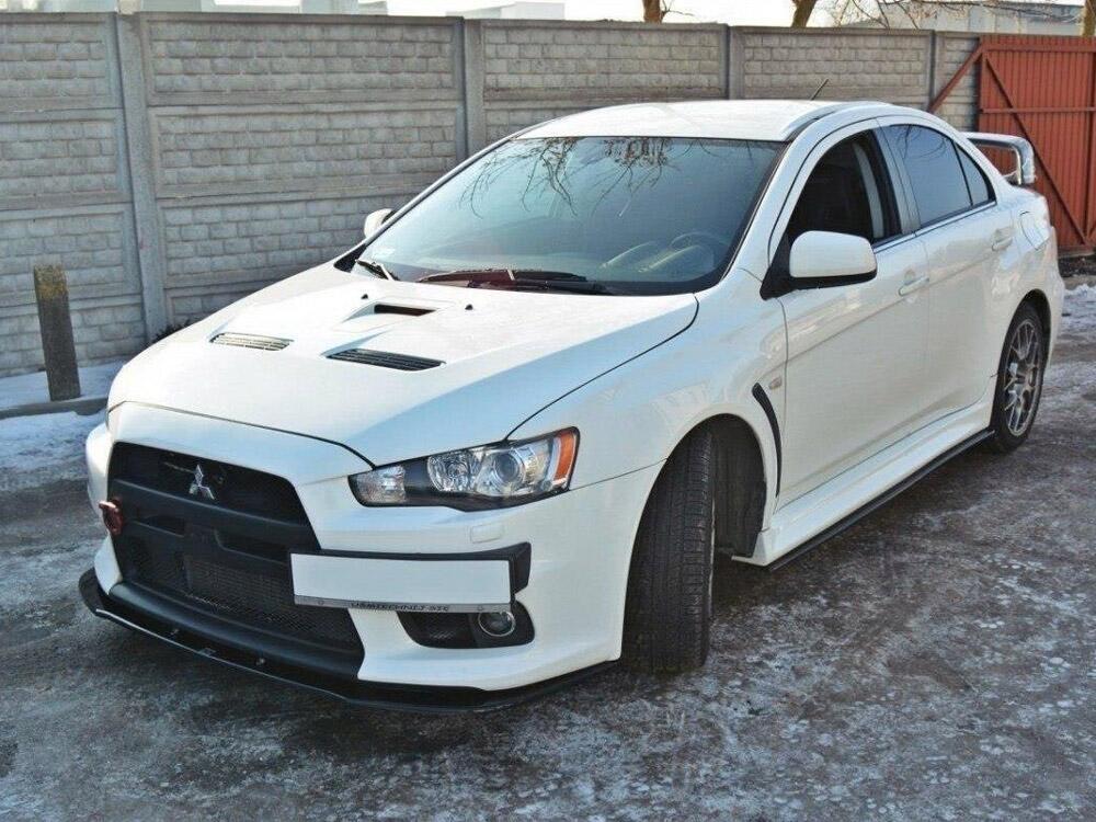 Front Splitter V.1 Mitsubishi Lancer EVO X (2007-2015) - Textured