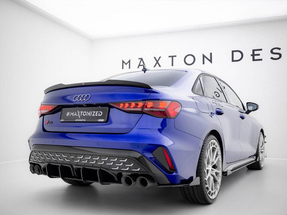 Street Pro Rear Side Splitters + Flaps Audi S3 Sedan 8Y Facelift