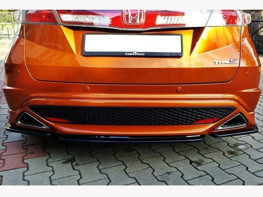 Central Rear Splitter Honda Civic VIII Type S/R (Without Vertical Bars) - Textured