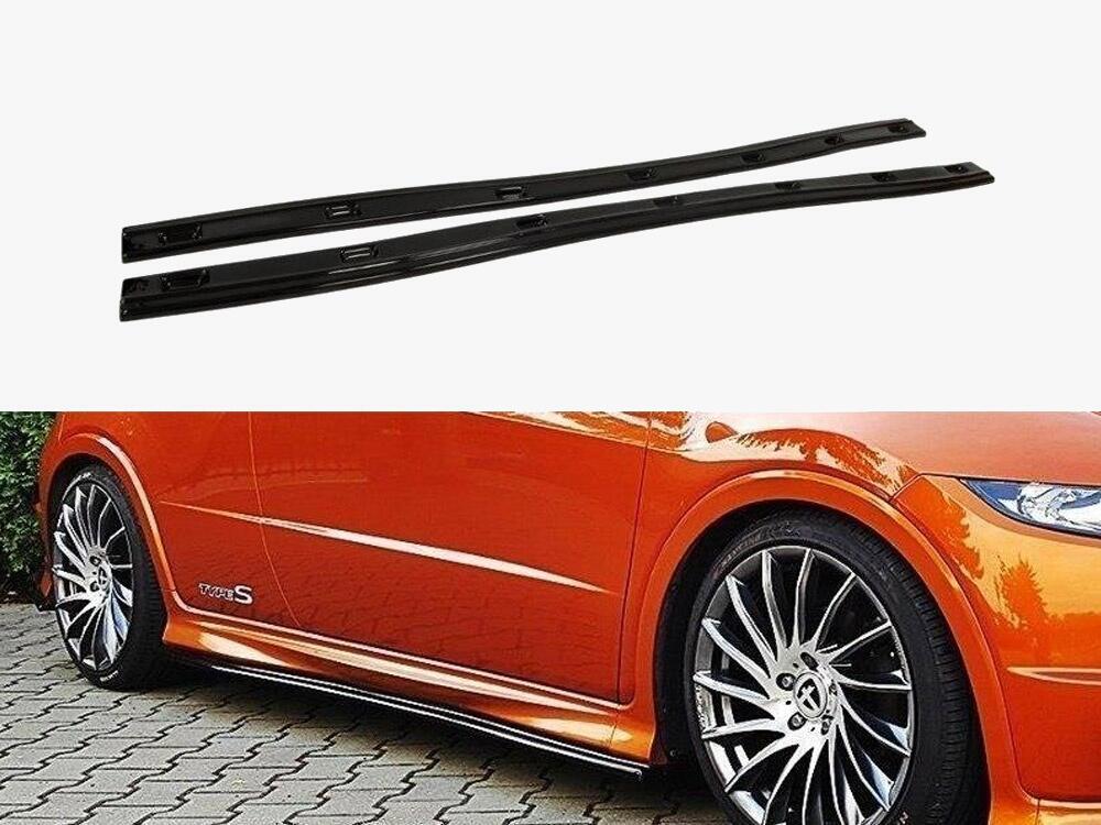 Side Skirts Diffusers Honda Civic VIII Type S/R - Carbon Look