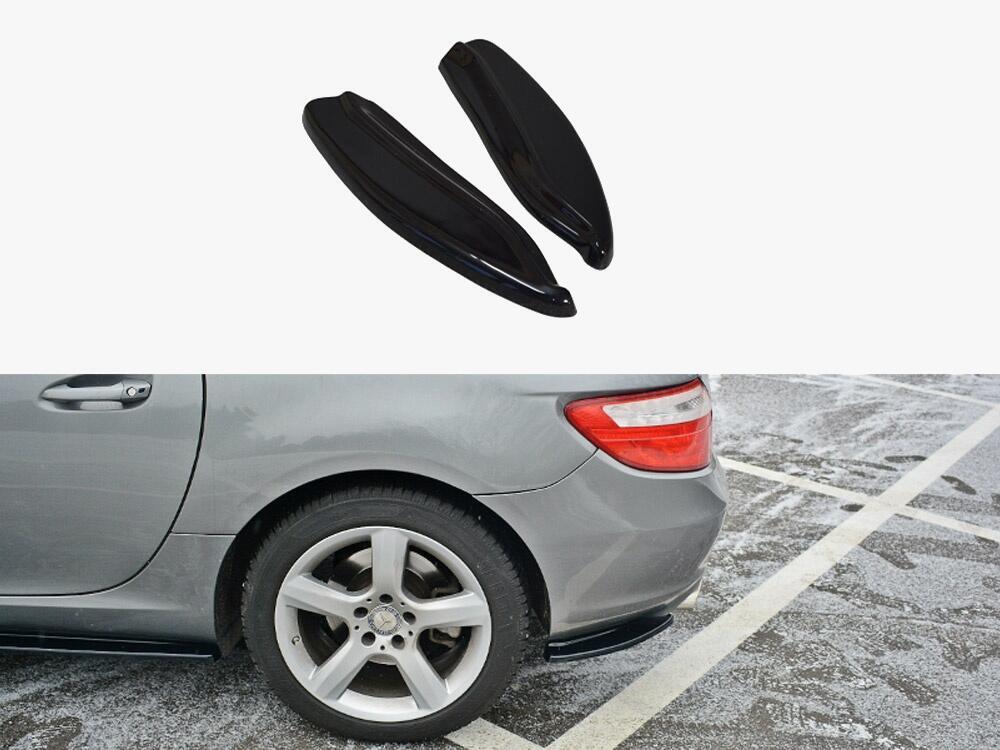 Rear Side Splitters V.1 Mercedes-benz SLK R172 Standard (2011-2015) - Carbon Look